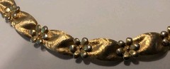 Vintage Crown Trifari Gold Tone Birthday Series Bracelet