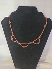 Vintage Gemstone Necklace, Navajo/Southwest, Beautiful Detail – 16″ (915)