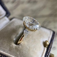 2.55Ct Oval Cut Lab Created Diamond Women’s Wedding 14k Yellow Gold Finish Ring