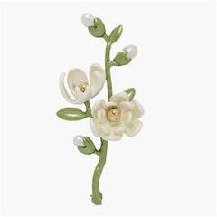 Vintage Magnolia Brooch Korean Ins Style Elegant Pin Jewelry Accessories Gift