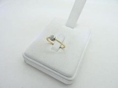 18K Gold Antique Rose Cut 0.10 CT Diamond Engagement Ring Vintage Size 5.5