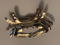 Courtney Peterson Vintage Large Cancer Crab Gold Vermeil 925 Pin/Brooch