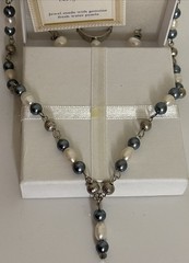 Genuine Fresh Water Pearl Necklace. Authenticity Cert. Matching Ring & Earrings