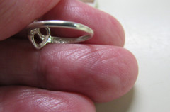 Vintage Baby / Infant Rings – Sterling Heart is Marked – no mark on other – 2 pc
