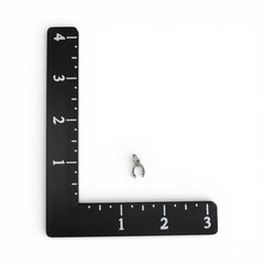 TINY Horseshoe Sterling Silver Charm Miniature Small Finding Jewelry Making Mini