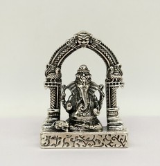 925 pure silver God Ganesha statue, figurine, puja article home temple art03