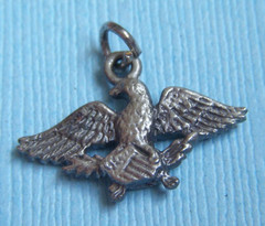 Vintage United States eagle military sterling charm