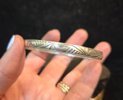 DANECRAFT FELCH Vintage ART DECO Sterling Silver BANGLE (RK-378)