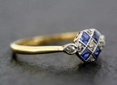 2.8Ct Art Deco Vintage Style Lab Created Diamond Anniversary 14K Gold FN Ring