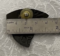 Vintage Large Abstract Asymmetrical Statement Pierced Earrings • Gray & Bronze