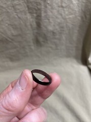Vintage Hand Turned 1/8″ Turtle Shell Ring 7, 7.5, 7.75+ unused old new stock