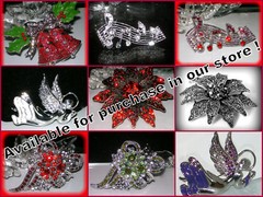 BIG PINK ROSE RHINESTONE ART DECO FLOWER BROOCH PIN~MOTHER’S DAY~BIRTHDAY GIFT