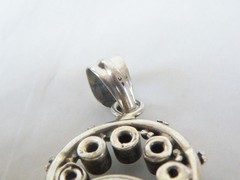 Large Sterling Silver 925 Natural Onyx Gemstone Chunky Statement Pendant