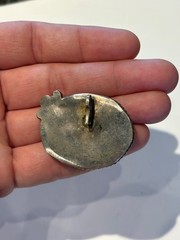 Nice MCM Sterling Silver and Stone Pendant, Unusual – 17.6 Grams