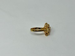 Gorgeous Yellow Gold-Plated CZ Cubic Zirconia Cocktail Size 9.75 Ring