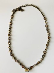Sorrelli amber yellow tone crystal tennis Necklace
