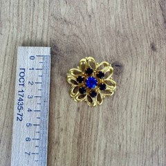 Czech Republic Vintage brooch – USSR jewelry – soviet gilding 3 pcs