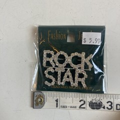 Vintage Rhinestone Rock Star Pin Brooch Lead And Nickel Free