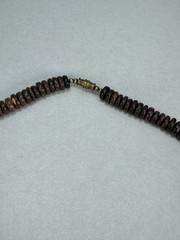 Tribal Wood Bead Necklace Coconut Shell Artisan Boho Statement