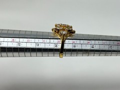 Gorgeous Yellow Gold-Plated CZ Cubic Zirconia Cocktail Size 9.75 Ring