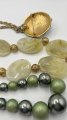 Vintage Estate Lot Of 3 Beaded One Pendant Necklaces 20-28”