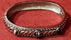Lot 2: PURPLE AMETHYST BRAIDED Bangle & Necklace Silver Plated Or Pewter