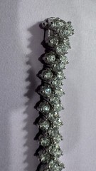 Australia Rhinestone On Italian Sterling 925 Bracelet with Safety Latch.