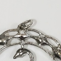 Sarah Coventry 1970s Swan Lake Pendant with Aurora Borealis Crystals