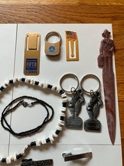 Lot of 20 Vintage & Modern Mens Jewelry & Accessories Chains Puka Shell Tie Clip