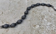 ✨🫧 VINTAGE .925 STERLING SILVER DOME BEAD BALL Link Bracelet | ESTATE Piece 🫧✨