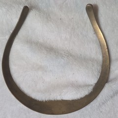 Vintage Engraved Floral Brass Open choker, Gold Tone Unisex Adults