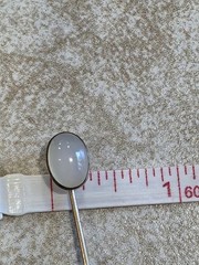 Antique Milky Agate Oval Cabochon Stone Lapel Stick Pin