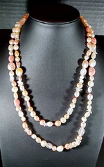 Vtg Honra Cultured Pastel Pearls And A Mixture Of Other Gemstones 925 40″