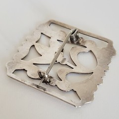 Sterling Silver Flower Brooch A.J.S 1904 English Hallmarked 4.5g [6764]