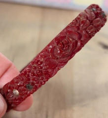 Mixed Carved and Molded Celluloid and Other Vtg Jewelry, Rings, Bracelet Sz 8