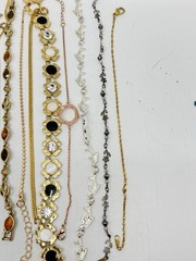 Estate Jewelry Lot 20 Tennis Style Bracelets Rhinestones Gemstone Monet Sterling