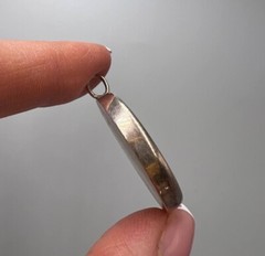 Vintage Sterling Silver 925 Pendant with Blue Fluorite Quartz Adult Unisex Gift