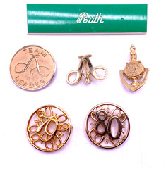 Vintage AVON seller pin lot of 5 movable door knocker Team Leader collection