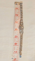 Vintage Austria 2-Layer Crystal Bracelet Bright Clear Crystals Signed Austria 7″