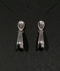 VINTAGE PAUL LOBEL ? STERLING SILVER MODERNIST DESIGN MID CENTURY EARRINGS