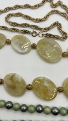 Vintage Estate Lot Of 3 Beaded One Pendant Necklaces 20-28”