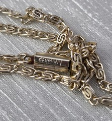 Germany Chain Hematite Geometrical Modern Asymmetrical Pendant Necklace 18″