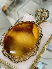 14K Gold Filled Genuine Vintage Baltic Amber Necklace Butterscotch Polish 老琥珀