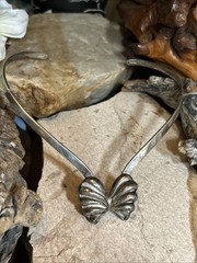 29. Vintage Mark TAXCO 925 Sterling Bow Butterfly V Wire Choker Necklace 33.8g,