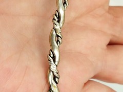 Braided Twisted Neck Wire Collar Silver Plated Brass Vintage
