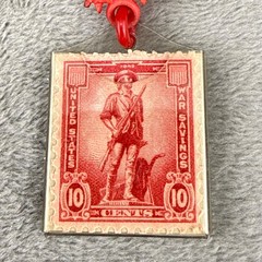 Vintage Brooch WWII Stamp American Eagle United States 10 Cent