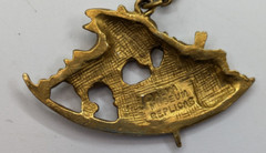 Vintage ALVA Museum Replicas Peter Rabbit Bunny Gondolier Pendant Necklace 24″