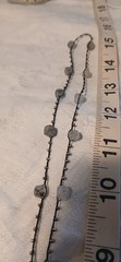 Vintage Quartz 21 Nuggets Necklace, Woven Braid, Golden Bronze Beads, 16″ Toggle