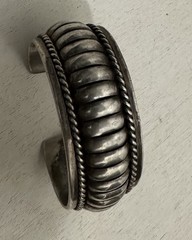 Vintage TC Sterling Cuff Bracelet 925 Mexico 44grams