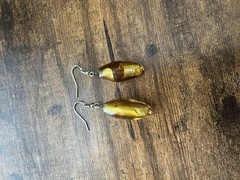 Vintage Earrings Filled With Shiny Gold Tone Material Fancy For Any Occasion